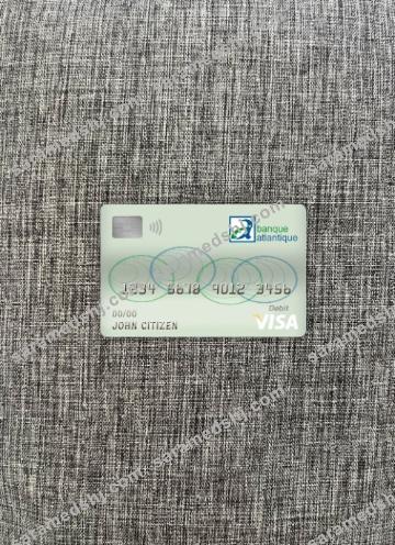 Cameroon Atlantic bank visa debit card photolook front